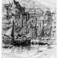 [Le Port de Honfleur (1<sup>re</sup> planche)]