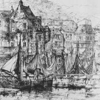 [Le Port de Honfleur (2<sup>e</sup> planche)]